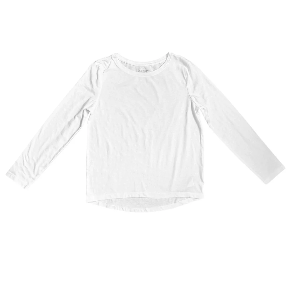 Old Navy | Set of 3 Black White Long-Sleeve Crewneck Tees, Medium (8)